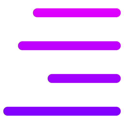 rechts uitlijnen Generic gradient outline icoon