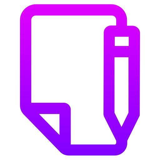 Write Generic gradient outline icon