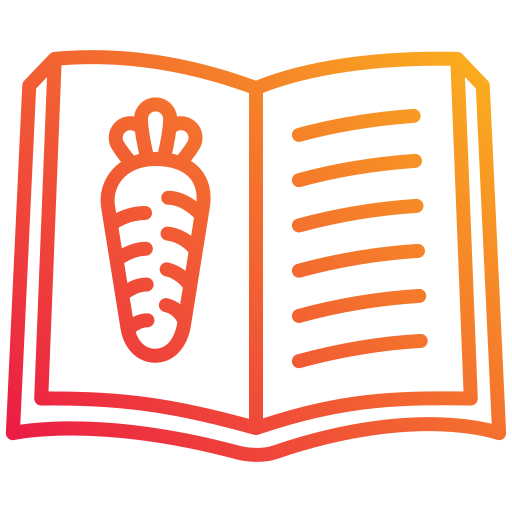 książka z przepisami Generic gradient outline ikona