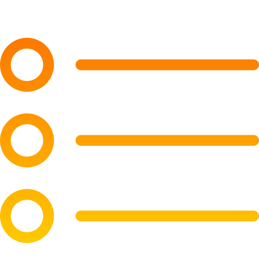 목록 Generic gradient outline icon