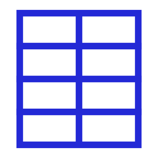 tabela Generic color outline ikona