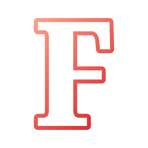 lettera f Generic gradient outline icona