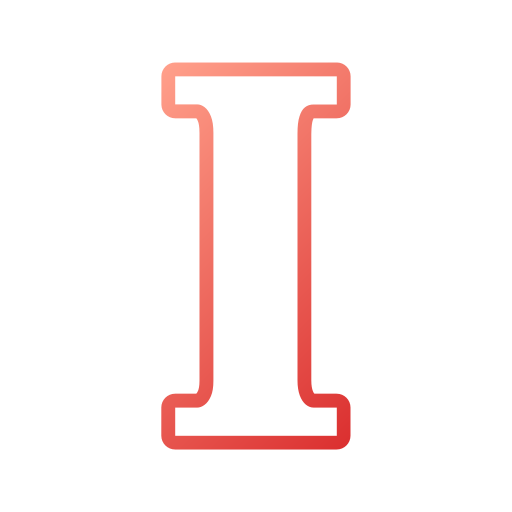 letra i Generic gradient outline icono