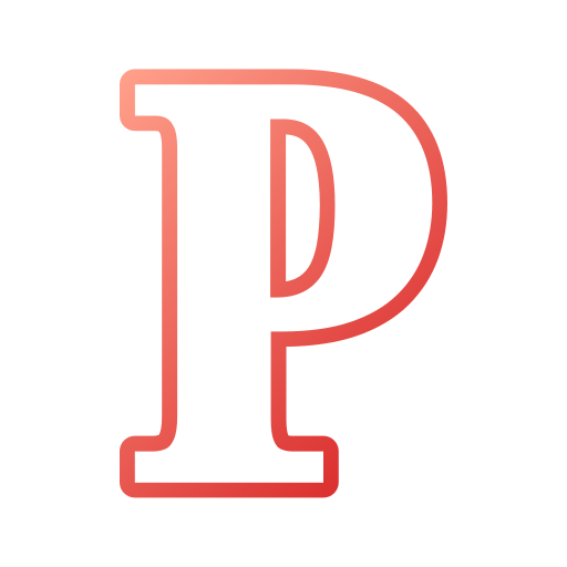Letter p Generic gradient outline icon