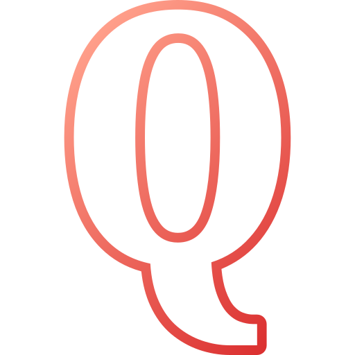 lettre q Generic gradient outline Icône