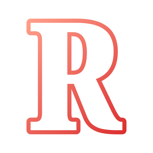文字r Generic gradient outline icon