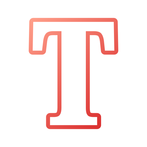 lettera t Generic gradient outline icona