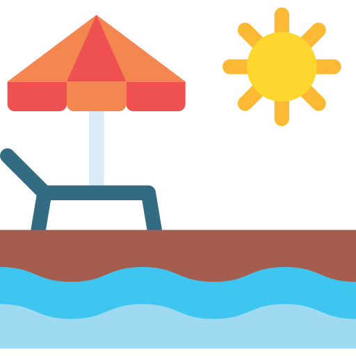해변 Generic color fill icon