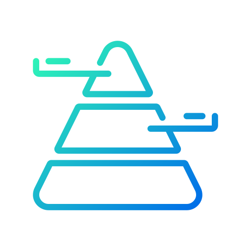 피라미드 차트 Generic gradient outline icon