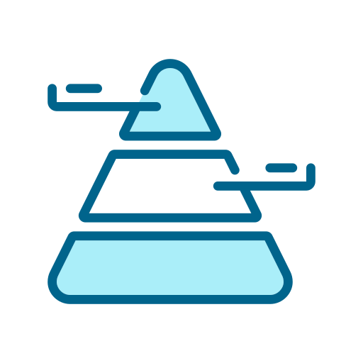 Пирамидальная диаграмма Generic color lineal-color иконка
