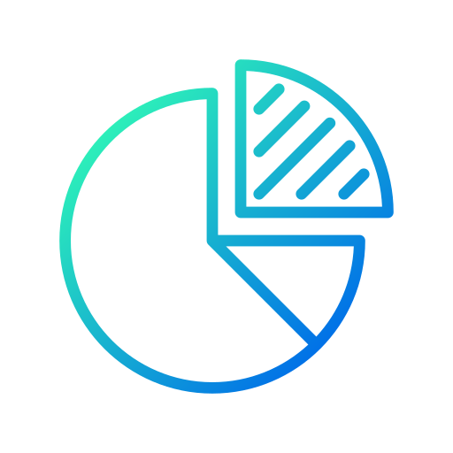 grafico a torta Generic gradient outline icona