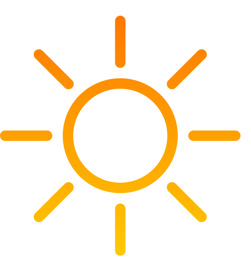 sol Generic gradient outline icono
