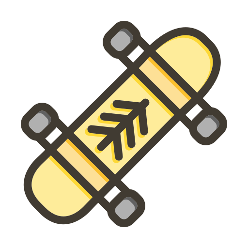Скейтборд Generic color lineal-color иконка