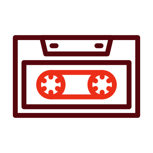 cassette Generic color outline icoon