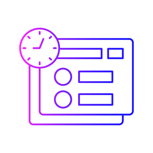 Time schedule Generic gradient outline icon