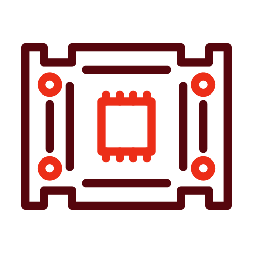 carte de circuit imprimé Generic color outline Icône
