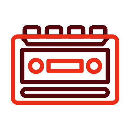 Cassette recorder Generic color outline icon