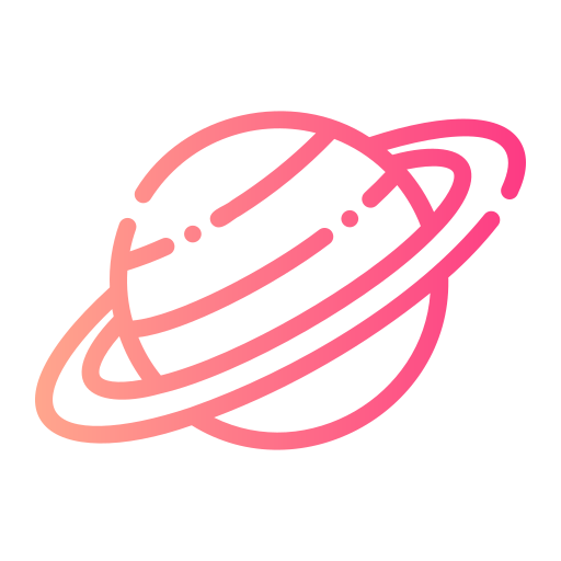 Saturn Generic gradient outline icon