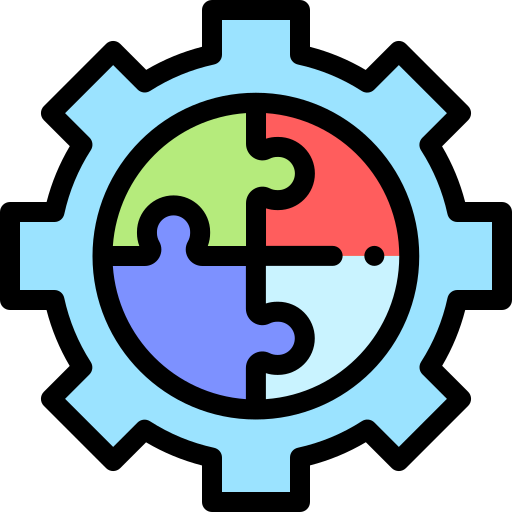 Process Detailed Rounded Lineal color icon