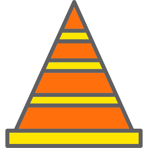 piramide grafiek Generic color lineal-color icoon