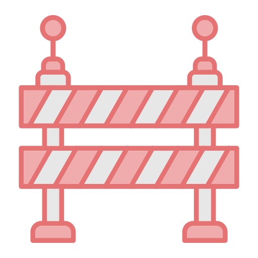 barrera de tráfico Generic color lineal-color icono