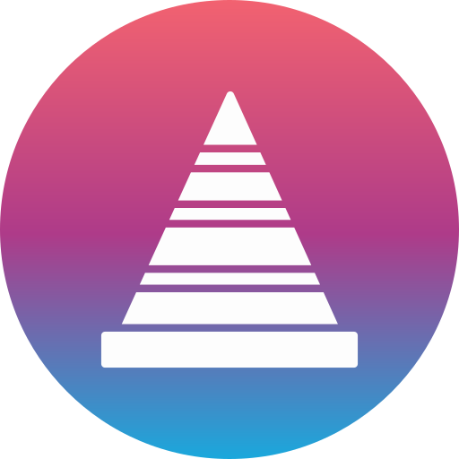 피라미드 차트 Generic gradient fill icon