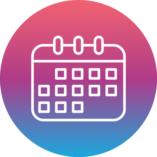 calendario Generic gradient fill icona