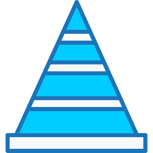 ピラミッドチャート Generic color lineal-color icon