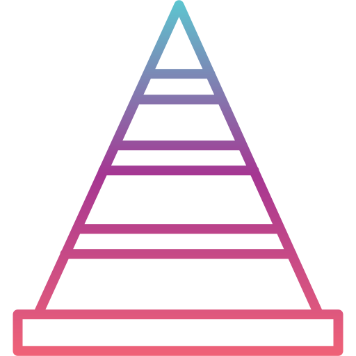 ピラミッドチャート Generic gradient outline icon