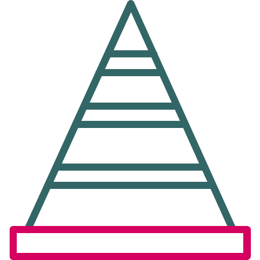 graphique pyramidal Generic color outline Icône