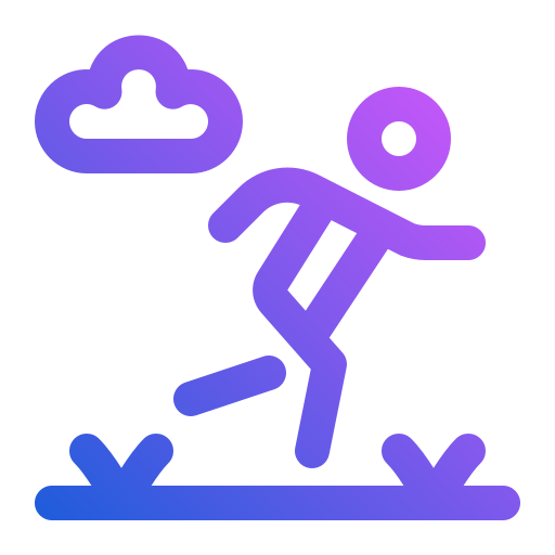jogging Generic gradient outline ikona