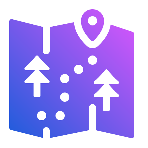 kaart en locatie Generic gradient fill icoon