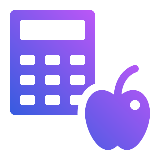 kalkulator kalorii Generic gradient fill ikona