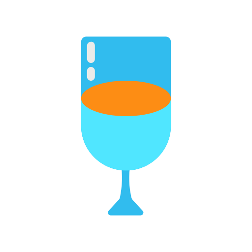 Бокал для шампанского Generic color fill иконка