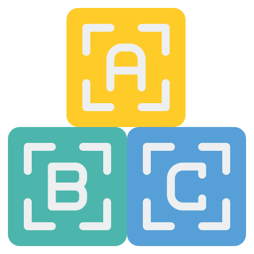 abc 블록 Generic color fill icon
