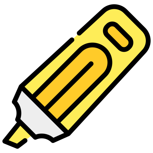 Highlighter Generic color lineal-color icon
