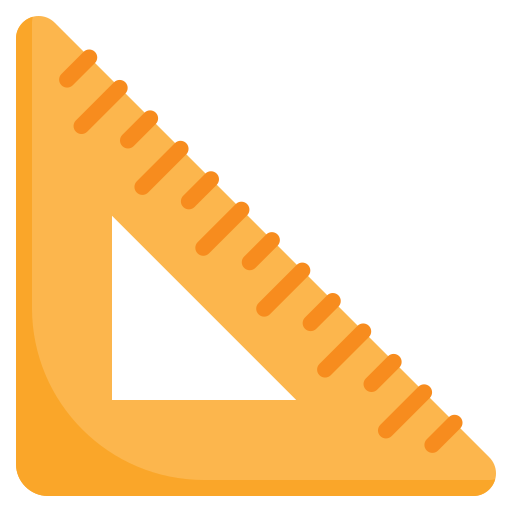 driehoek heerser Generic color fill icoon