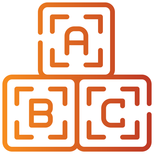blocco abc Generic gradient outline icona