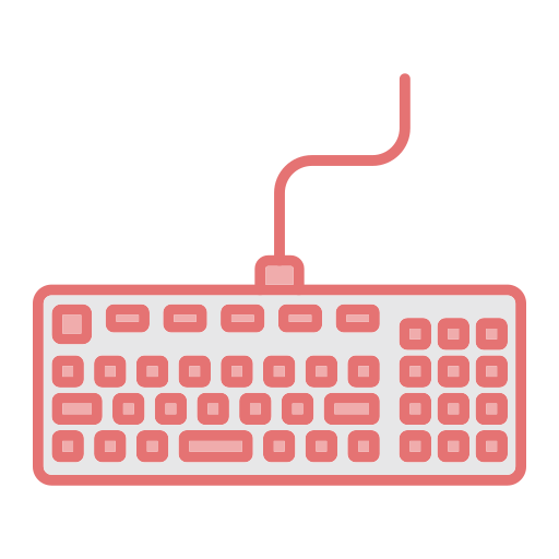 teclado Generic color lineal-color icono