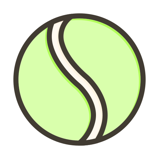 palla da tennis Generic color lineal-color icona