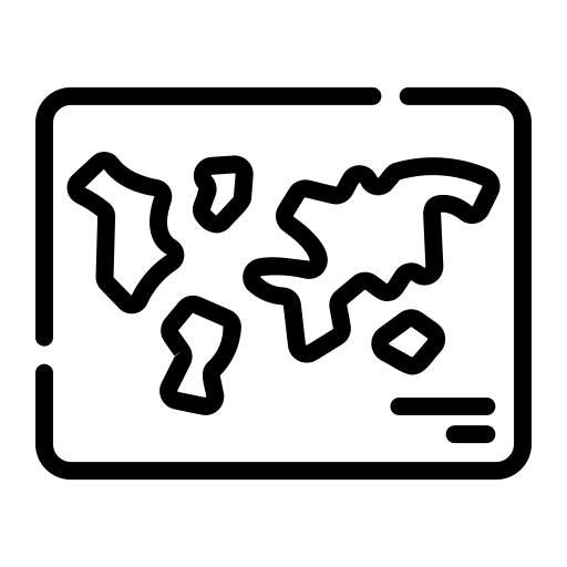 세계지도 Generic black outline icon