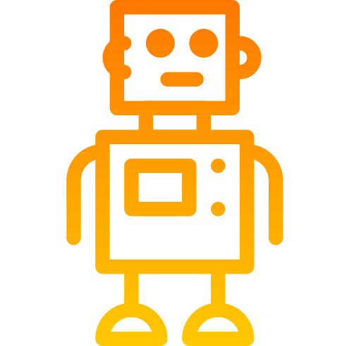 robots Generic gradient outline icono