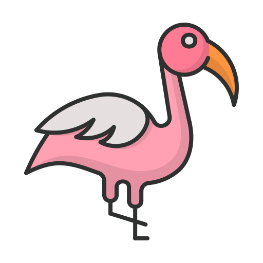 Flamingo Generic color lineal-color icon