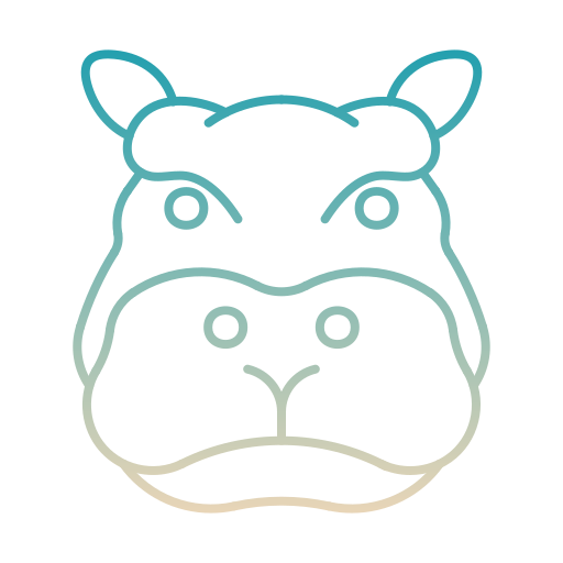 Hippo Generic gradient outline icon