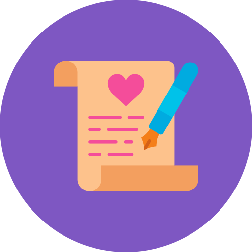 Wedding contract Generic color fill icon