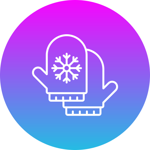 rękawiczki zimowe Generic gradient fill ikona