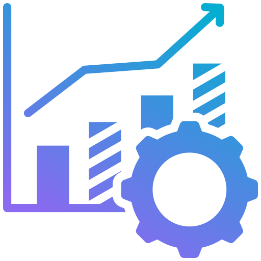 Increasing bar graph Generic gradient fill icon