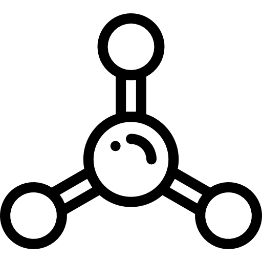 molecola Detailed Rounded Lineal icona