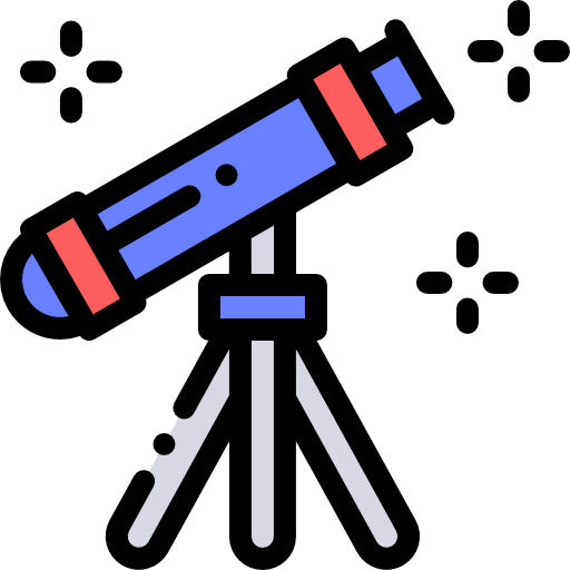 Телескоп Detailed Rounded Lineal color иконка