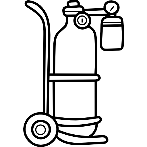 ossigeno Hand Drawn Black icona
